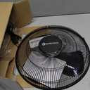 Comfort Zone 16-Inch Oscillating Wall Mount Fan Quiet 3-Speed Indoor Fan with 60 Adjustable Tilt, Pull-Chain Control & Durable Metal Grille Space-Saving Cooling for Home, Office, & Greenhouse