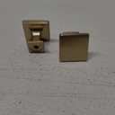 Haliwu 10 Pack Gold Cabinet Knobs Brushed Brass Dresser Drawer Knobs Square Gold Kitchen Cabinet Hardware Zinc Alloy