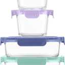 ELLO COLOR LOCK, GLASS CONTAINER 1200 ML, Pack of 3 