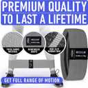 Resistance Bands for Working Out with Workout Bands Guide. 4 Booty Bands for Women Men Fabric Elastic Bands for Exercise Bands Resistance Bands for Legs Bands for Working Out Hip Thigh Glute Bands Set (Cream, Grey, Black)