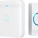 AVANTEK Wireless Doorbell, D-3F Waterproof Chime Kit Operating at Over 1300 Feet with 52 Melodies, 5 Volume Levels & LED Flash