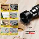 KATA Hole Saw Kit, 20PCS Hole Saw Set with 3/4"-6"(19-152mm) Multi-Size Saw Blades, Precision Hole Saw Drill Bit Kit with Mandrels & Solid Storage Case Cutting for Drywall, Soft Wood, PVC, Plastic
