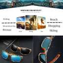 Sport Sunglasses Cycling Driving Fishing Baseball Running Glasses for Men Women,UV400 Glasses (Polarized Camo Blue)