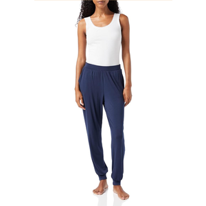 womens Lightweight Knit Jersey Pajama Pants, Jogger Lounge Sleep Wear with Pockets, Small