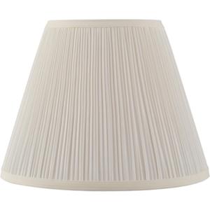 Aspen Creative 33055, Hardback Empire Transitional Spider Lamp Shade, Mushroom Pleated Pleated White, 7" Top x 13" Bottom x 10" Slant