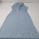 PRETTYGARDEN Women's 2025 Summer Satin Dress Elegant Sleeveless Mock Neck Cocktail Party Maxi Dresses (Medium, Light Blue)