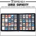 TIFFDADA Trading Card Binder 20 Pocket, Holds 2000+ Cards, Ringless 50 Double-Sided Sleeves, Spine Label with Maker Pen, Side Loading Card Collection Album with Zipper for TCG, PTCG, MTG, Sports Cards