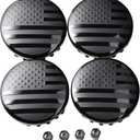(Set of 4) for Chevrolet 3 1/4 inches=83mm Blackout American USA Flag Wheel Center Caps Covers HubCap fit Most 18"&20"&22" Rims for Suburban Silverado Tahoe & GMC Sierra Yukon Denali 22837060 9596403
