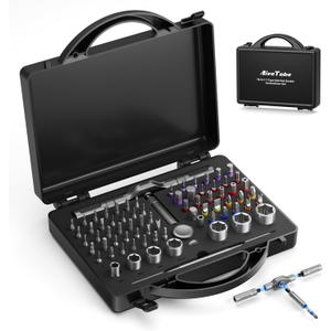 76 in 1 Magnetic Ratchet Screwdriver Set, Multi Bit Ratcheting Screwdriver Set with S2 Steel Bits, Detachable Design & Storage Case,Tool Kit for home Computer,Furniture,Electronics, Bicycle and DIY