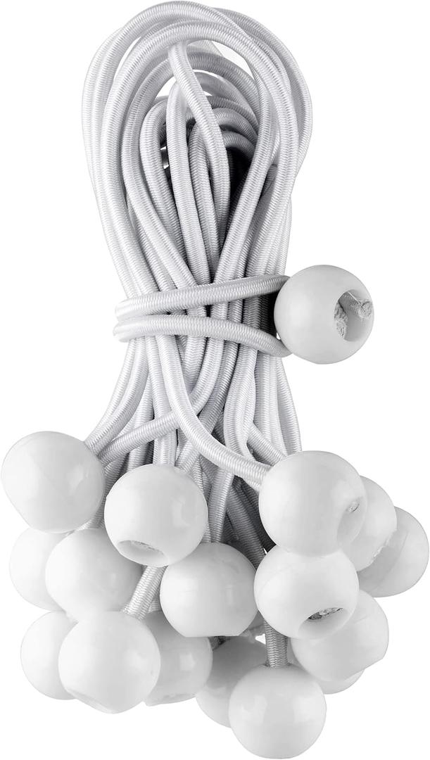 EHOMEA2Z Ball Bungee Cords 25 Pack 6-inch Diameter Bungee Balls for Canopy, Net, Posts, Garden, Tools, Cords, 5mm Weather-Resistant Cord, 100% Latex UV Treated - Ideal for Indoor and Outdoor Use