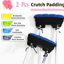 Air Pillow Core Crutch Pads for Universal Underarm Crutches - 2 Pack | Ultimate Pressure Relief Breathable Comfortable Padding for Walking Crutches