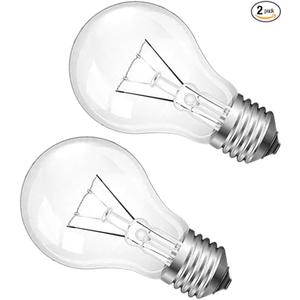 Hoimuv 100 Watt Incandescent Light Bulbs, A19 100 WATT Incandescent Bulb Shatter Resistant Rough Service Light Bulb 100 WATTS A19 Shape, E26 Standard Base 2 Pack