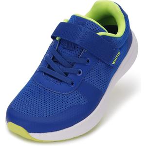 WHITIN Kids Wide Toe Box Running Tennis Shoes + Zero Drop Sole Sport Sneakers for Boys/Girls