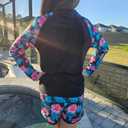 Vogseek Girls Rash Guard Swimsuits 2 Piece Bathing Suit UPF 50+ Summer Swimwear Size 10-12T (Black)