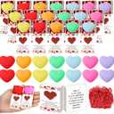 Wettarn 35 Sets You are Loved Gifts Heart Stress Balls with Support Boxes Pocket Hug Hearts for Emotional Positive Desk Decor Women Friends Coworkers Office Mothers Day Party Favors