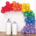 HOUSE OF PARTY Rainbow Balloon Arch Kit -135 Pcs Colorful Pride Balloons Included for Balloon Garland, Arch, and Fiesta Decorations for Easter Party, Baby Girl Birthday and valentines decor