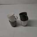 Sweese Porcelain Coffee Mugs Set of 4-16 Ounce -Microwavable, Coffee Cups for Latte, Hot Tea, Cappuccino, Mocha, Cocoa with Big Handle, Urban Neutrals