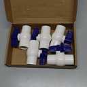 5 Pack 3/4'' Slip PVC Ball Valve, PVC Water Pipe Shut Off Valves 3/4inch with Double Socket Full Flow Port, T Handle SCH40 Plastic Control Valve for Swimming Pool, Irrigation, Sewage Pipes