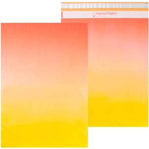 Inspired Mailers - Large Poly Mailers 14.5 x 19 - 50 Pack Sunset Ombre Shipping Bags for Clothing - Mailing Envelopes