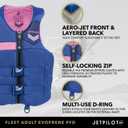 Jetpilot Fleet Neoprene Dual Coast Guard Approved Life Jacket PFD (Navy/Pink, S/M)