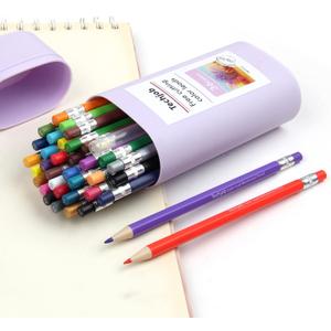 Colored Mechanical Pencil 2.6mm for Coloring and Drawing, Mechanical Colored Pencils, Mechanical Pencils with Sharpener and Portable Case,36pcs