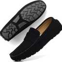DCZTELG Men's Suede Penny Loafers - Slip-On Comfort Casual Shoes for Business & Driving