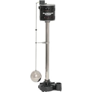 Superior Pump 92551 1/2 HP Cast Iron Pedestal Pump , Black