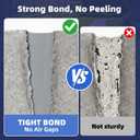 Concrete Crack Filler, 2.2lb(1kg) High Elasticity Self-Leveling Cement Crack Filler for Driveway, Walkway, Patio – Easy Repair Solution Indoor & Outdoor, 2 Pack