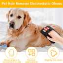 3 x 2 Pcs Static Pet Hair Removal Gloves, Reusable Electrostatic Pet Cat Dog Hair Remover Grooming Gloves Brush Tool for Couch, Furniture, Carpet, Car Seat
