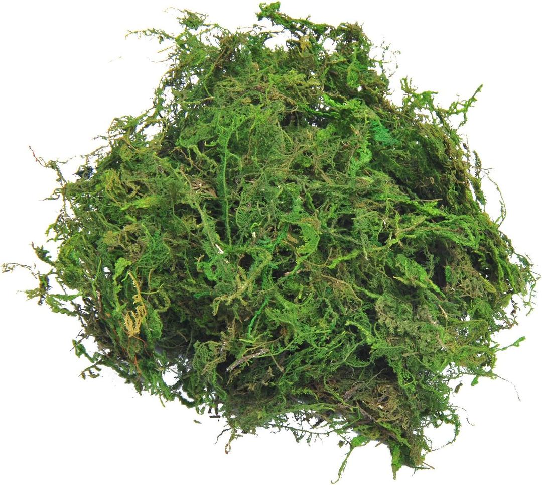 Fake Moss for Centerpieces Decor, Aftificial Green Moss for Plant Crafts Flower, 3.5oz