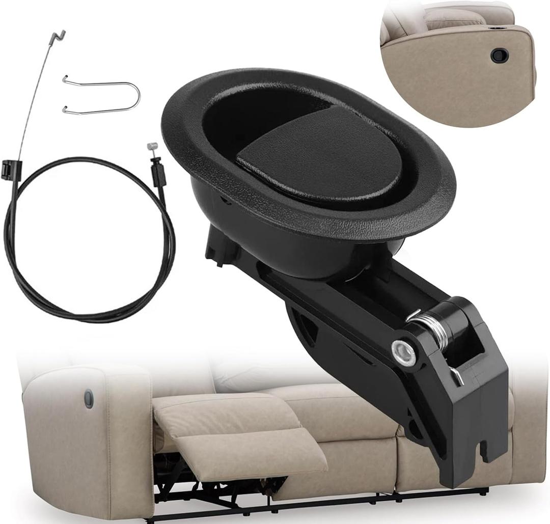 Podoy Recliner Pull Handle Replacement Parts,Universal Recliner Pull Cable Release Compatible with Lazy Boy Ashley and Most Furniture Sofa Chair, Couch Release Handle Size 3" by 3.5"