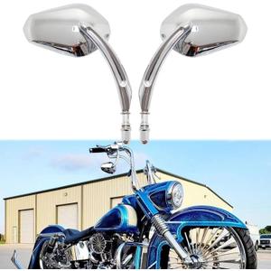 Chrome Motorcycle Sportster Mirrors Rear View for Road King Street Electra Glide Road Glide Dyna Softail 1982-2018 2019 2020 2021