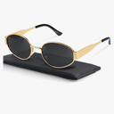 livho 2025 Trendy Oval Sunglasses - Stylish Polarized Shades for Everyday - Retro Metal Frames