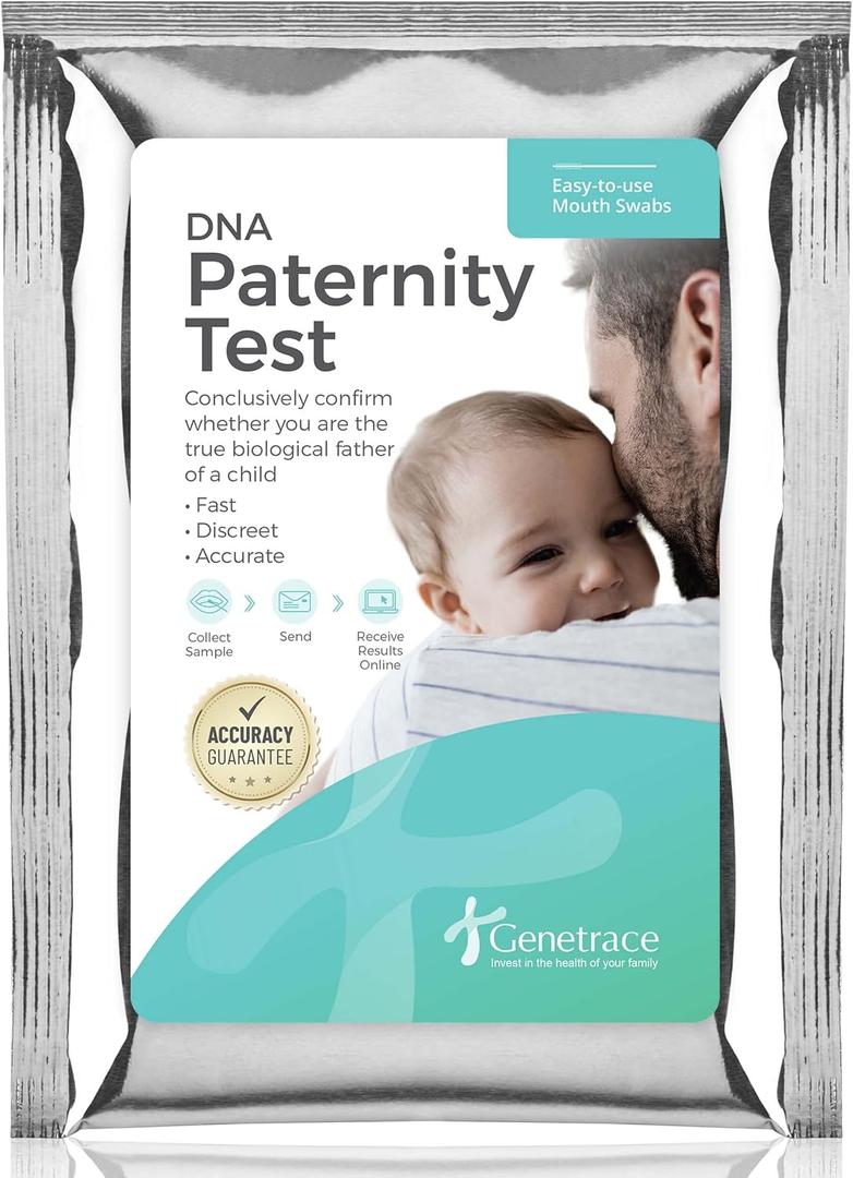 Genetrace DNA Paternity Test Kit - Lab Fees & Shipping Included - At Home Collection Kit for Father and Child - Results in 1-2 Days