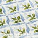MIULEE Floral Decorative Pillow Covers Set of 2,Block Print Throw Pillow Covers Outdoor Boho Farmhouse Vintage Coastal Summer Accent Cushion Covers for Couch patio Garden Sofa 18x18 Inch, Blue-Green