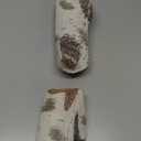 Gas Fireplace Log Set Ceramic White Birch for Indoor Insert, Vented, Propane, Electric Gas Fireplace, Linear Fire Pits Ceramic Fiber, Fireplace Decor Large Birch Logs for Smoke Hollow Grill, 6PCS