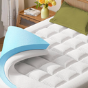 Dual Layer Memory Foam Mattress Topper - AprLeaf 3 Inch Pillow Top Mattress Topper, 2 Inch Cooling Gel Memory Foam and 1 Inch Pillow-Top Cover for Medium Support Relief Back Pain (King, White)