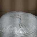 HIGOGOGO Round Stuffed Pouf Ottoman, Corduroy Poufs with Foam Chunk Filling, Furry and Fluffy Pouf Foot Stool Storage Ottoman, 20 X 15 Floor Poufs Foot Rest for Living Room, Beige