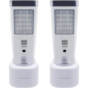 4-in-1 Motion Sensor Wall Night Light, Power Failure LED light, Emergency Flashlights, Rechargeable Torch, Plug in Power Outage Light, Perfect for Power Outages and Hurricanes, Bright White 2-Pack