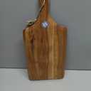 Samhita Acacia Wood Cutting Board, for Meat, Cheese, Bread, Vegetables & Fruits, with Grip Handle (15" x 7")