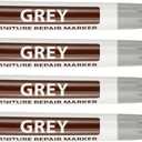 PATIKIL 4Pcs Furniture Markers Touch Up, Furniture Repair Kit Wood Markers for Scratches Wood Floor Holes Tables, Grey, 1 Count