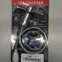 BREIS New USB Clock Fan with Real Time Clock and Temperature Display Function,Silver