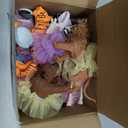 Weysat 27 Pcs Jungle Animal Cake Topper Animals Figures Birthday Party Decorations with Mini Hat with Pom Poms Jungle Toppers Decoration with Mini Skirt and Hat for Wild Animals Themed Party