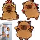 3 Pieces Animal-Themed Magnetic Clips - Acrylic Decorative Fridge Magnets for Photos, Notes & Memos | Creative Kitchen, Office and School Whiteboard Decor (Brown Animal-A)