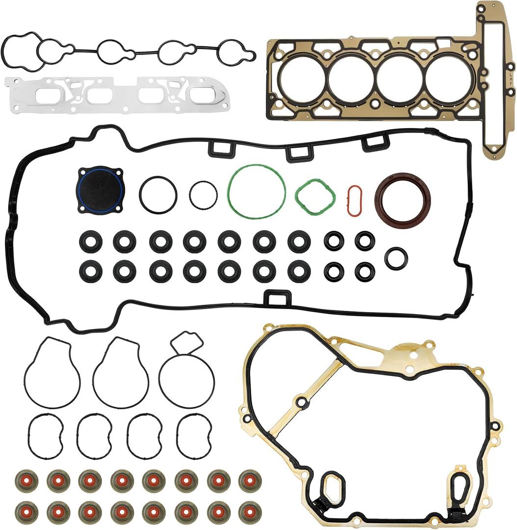 Head Gasket Set, Compatible with 2010-2017 Chevy Equinox Captiva Impala Malibu, GMC Terrain, Buick LaCrosse Regal Verano 2.4 L Engine, # HS26517PT, HS54874, w/Intake & Exhaust Manifold Gasket Kit