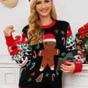 LANPULUX Christmas Sweater for Women Crewneck Adorable Ugly Christmas Sweater Family Matching Outfits Loose Pullover Knitwear (M)