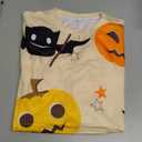 JINTING Women Halloween Sweatshirt Pumpkin Cat Long Sleeve Funny Doddle Graphic Printed Pullover Dress Fall Shirt Tops, Size: Small