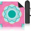 Breling Mahjong Mat for Table, 31. 5" Anti Slip and Noise Reduction Mahjong Table Cover, Large Gaming Mat with Carrying Bag for Poker, Dominoes, Card and Board Games(Mandala)