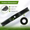 K5351-34342 K535134342 Mower Blade, Compatible with Ku bota BX1800 BX1850 BX2200 RCK54-22BX RCK54-75B 54-Inch Deck, Replace K5351-34340 K5351-34330 3 Pack