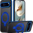 for Google Pixel 9 Pro XL Case, Magnetic Adjustable Ring Stand [Fit for Magsafe], [Military-Grade Shockproof Protection] Phone Case with Kickstand&Ring Holder 2 (Blue)